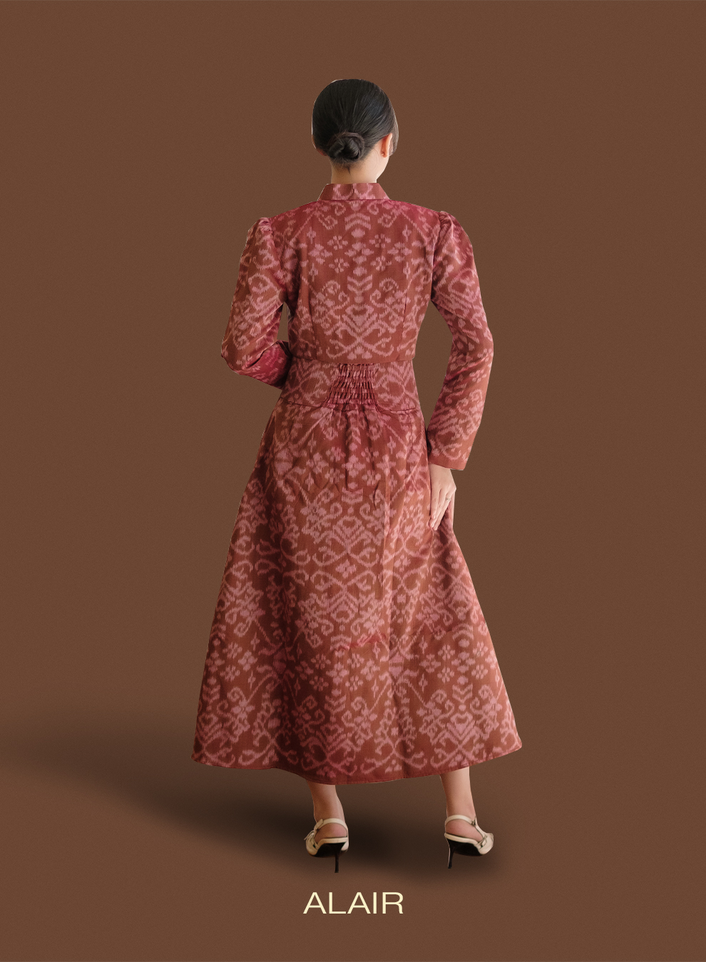 ALAIR | Kirana Set Blazer & Skirt Tenun Wanita - Maroon